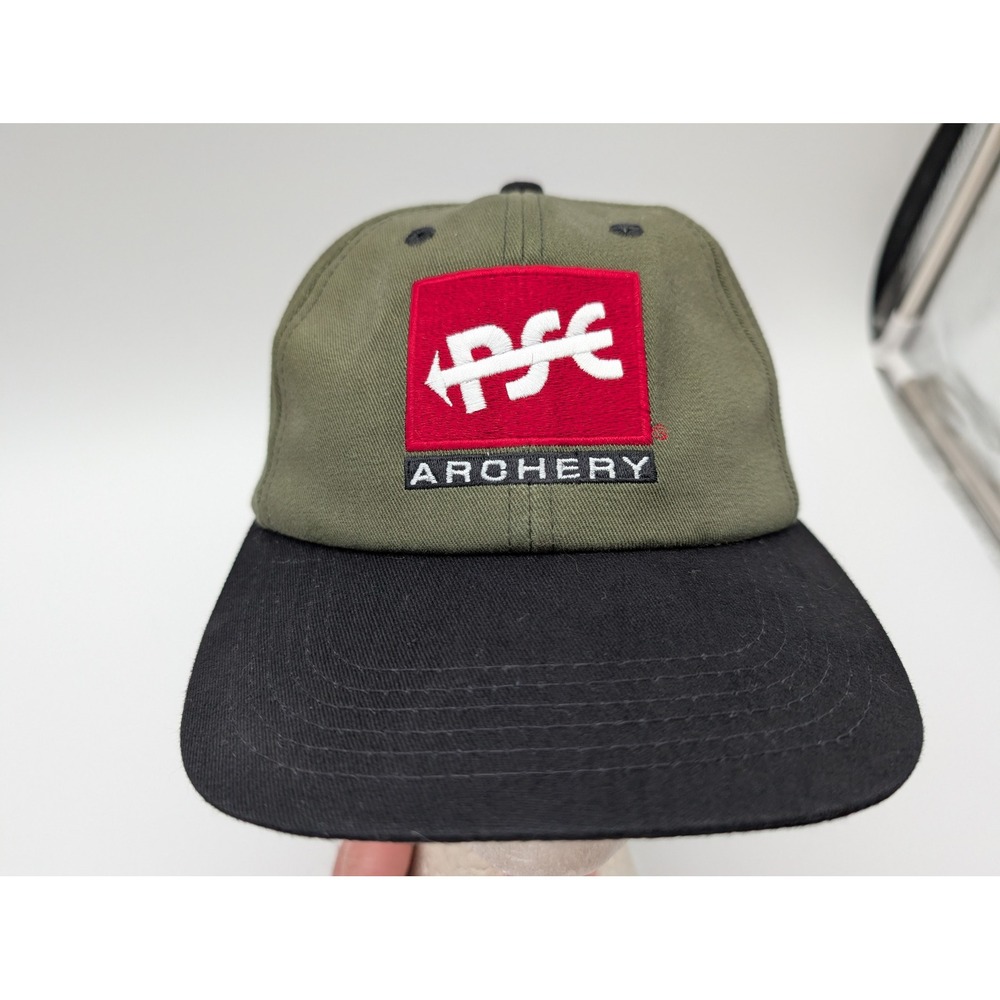 PSE Archery K-Products Snapback Hat Olive Green Black Made in USA Vintage Style